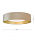 Cylindrical 3 Light Flush Velvet Taupe Shade 60Cm