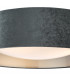 Cylindrical 3 Light Flush Velvet Dark Grey Shade 60Cm-4Cylindrical 3 Light Flush Velvet Dark Grey Shade 60Cm-5