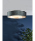 Cylindrical 3 Light Flush Velvet Dark Grey Shade 60Cm-6