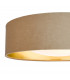 Cylindrical 2 Light Flush Lamp Velvet Taupe Shade 40Cm-3