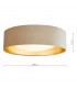 Cylindrical 2 Light Flush Lamp Velvet Taupe Shade 40Cm-5