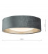 Cylindrical 2 Light Flush Lamp Velvet Dark Grey Shade 40Cm-6