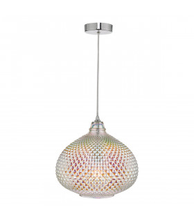 Modern Designer Pendant Glass & Polished Chrome-1