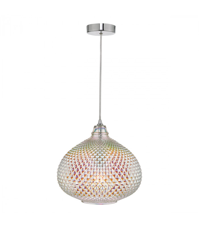 Modern Designer Pendant Glass & Polished Chrome-1