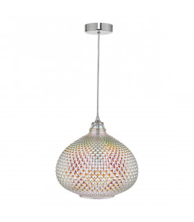 Modern Designer Pendant Glass & Polished Chrome-2