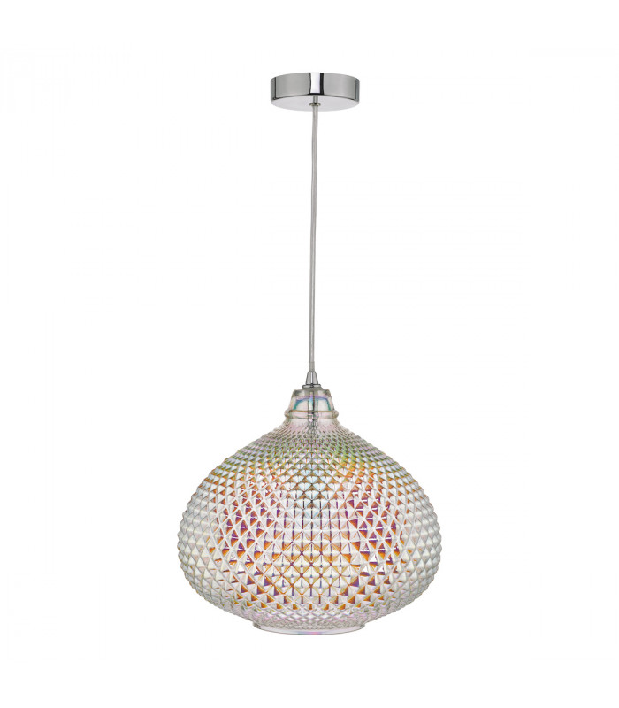 Modern Designer Pendant Glass & Polished Chrome-2