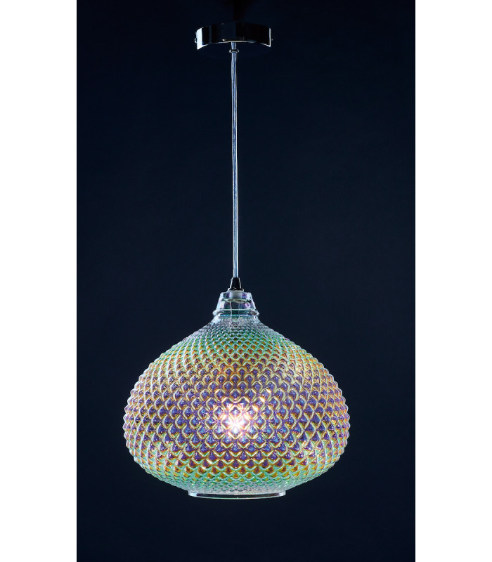 Modern Designer Pendant Glass & Polished Chrome-4Modern Designer Pendant Glass & Polished Chrome-5