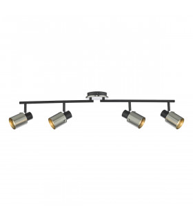 4 Light Bar Spotlight Brushed Nickel Matt Black-1