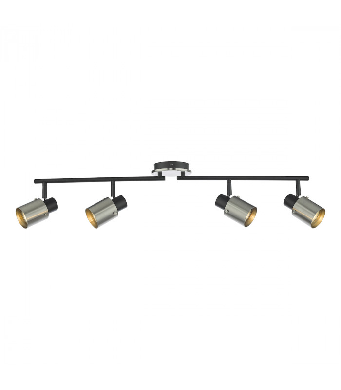 4 Light Bar Spotlight Brushed Nickel Matt Black-1
