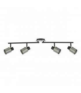 4 Light Bar Spotlight Brushed Nickel Matt Black-2