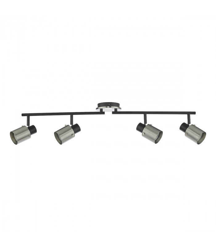 4 Light Bar Spotlight Brushed Nickel Matt Black-2