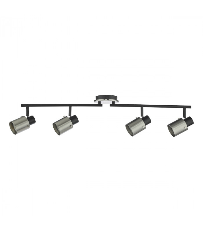 4 Light Bar Spotlight Brushed Nickel Matt Black-6