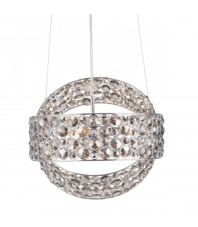 Rings 3 Light Pendant Smoked Crystal Polished Chrome-1