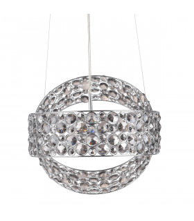 Rings 3 Light Pendant Smoked Crystal Polished Chrome-2