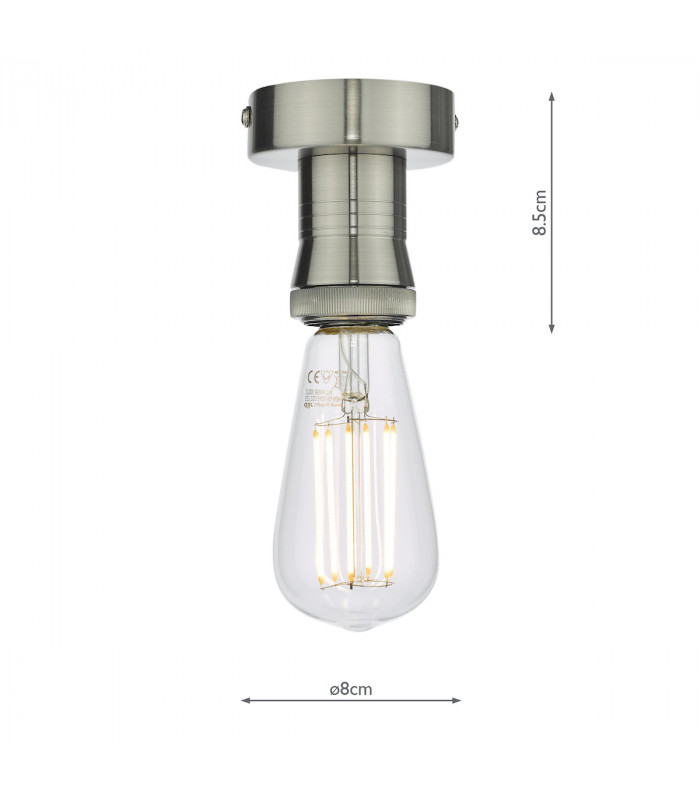 Basic 1 Light Suspension Antique Chrome-6