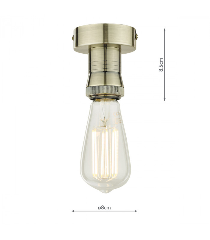 Basic 1 Light Suspension Antique Brass-5