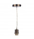 Basic 1 Light Antique Chrome E27 Suspension With Clear Cable-1