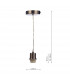 Basic 1 Light Antique Chrome E27 Suspension With Clear Cable-2
