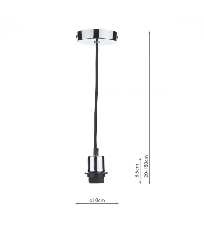 Basic SP62 1 Light E27 Suspension Polished Chrome-4
