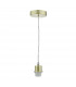 Basic 1 Light Satin Brass E27 Suspension With Clear Cable-1