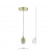 Basic 1 Light Satin Brass E27 Suspension With Clear Cable-2