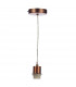 Basic 1 Light Aged Copper E27 Suspension With Clear Cable-1