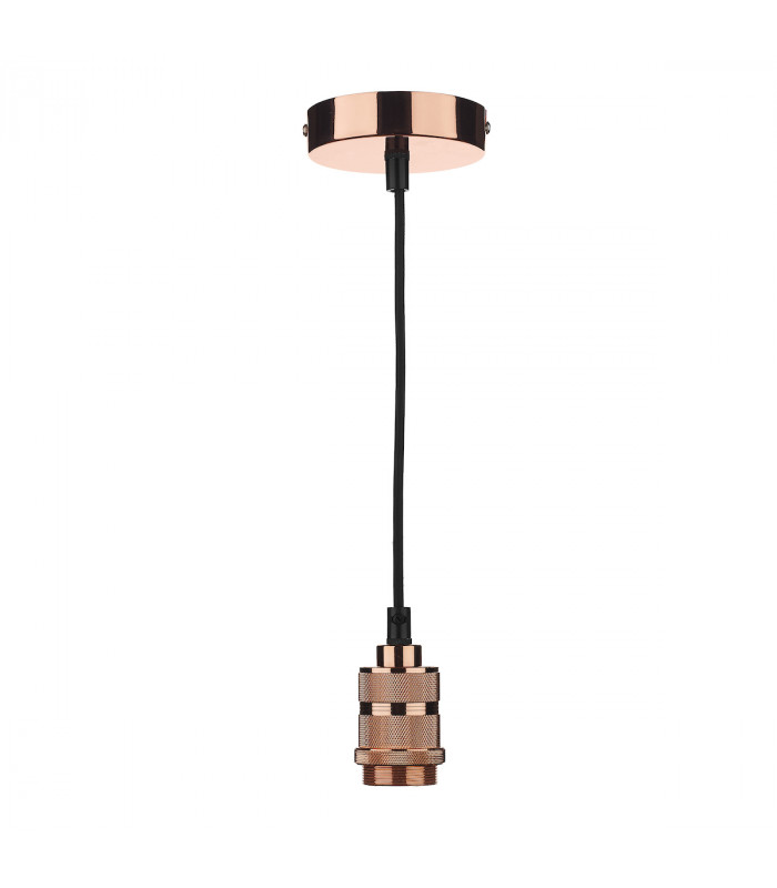 Simple 1 Light E27 Decorative Suspension Copper-1