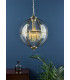 5 Light Lantern Antique Brass Glass-5