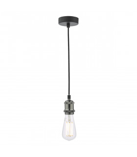 Simple 1 Light E27 Suspension Black Chrome Matt Black-1