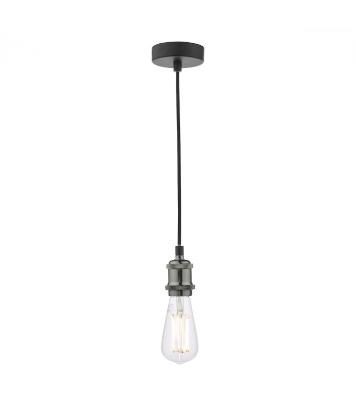 Simple 1 Light E27 Suspension Black Chrome Matt Black-1