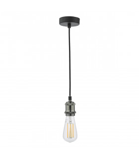 Simple 1 Light E27 Suspension Black Chrome Matt Black-2