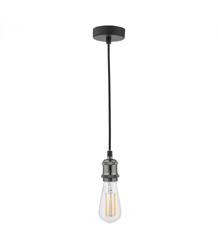 Simple 1 Light E27 Suspension Black Chrome Matt Black-2