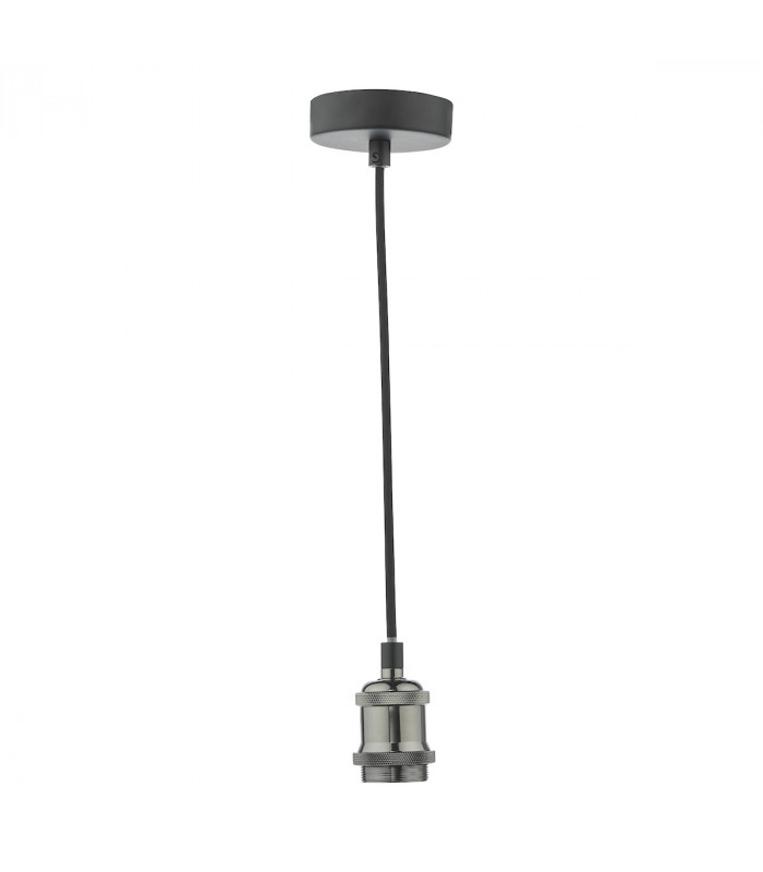 Simple 1 Light E27 Suspension Black Chrome Matt Black-3