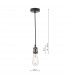Simple 1 Light E27 Suspension Black Chrome Matt Black-5