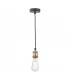 Simple 1 Light E27 Suspension Antique Copper Matt Black-1