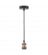Simple 1 Light E27 Suspension Antique Copper Matt Black-3