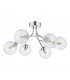 6 Light Semi Flush Polished Chrome Ribbed Glass-2