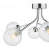 6 Light Semi Flush Polished Chrome Ribbed Glass-3