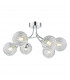 6 Light Semi Flush Polished Chrome Ribbed Glass-46 Light Semi Flush Polished Chrome Ribbed Glass-5