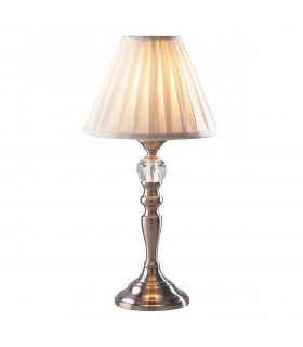 Touch Table Lamp Satin Chrome complete with Shade-1