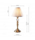 Touch Table Lamp Antique Brass With Shade-2