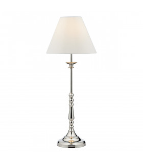 Table Lamp Polished Nickel With Shade-1