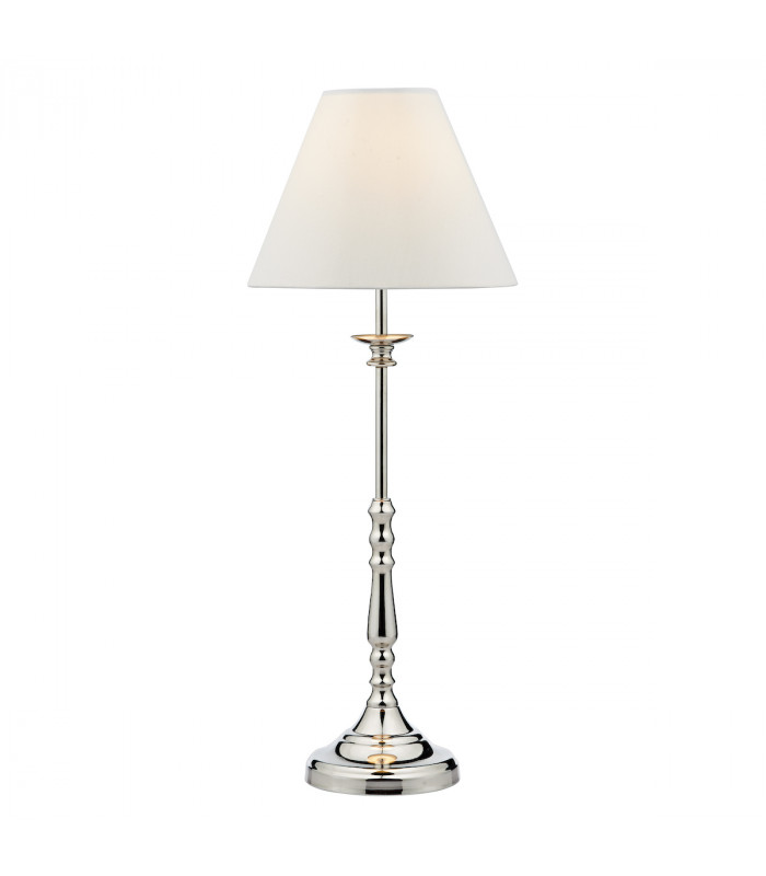 Table Lamp Polished Nickel With Shade-1
