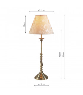 Table Lamp Antique Brass With Shade-2
