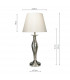 Table Lamp Satin Chrome With Cream Shade-2