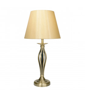 Table Lamp Antique Brass complete with BYB1135 Gold Shade-1