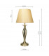 Table Lamp Antique Brass complete with BYB1135 Gold Shade-2