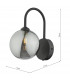 Wall Light Matt Black Smoked Glass Shade-6