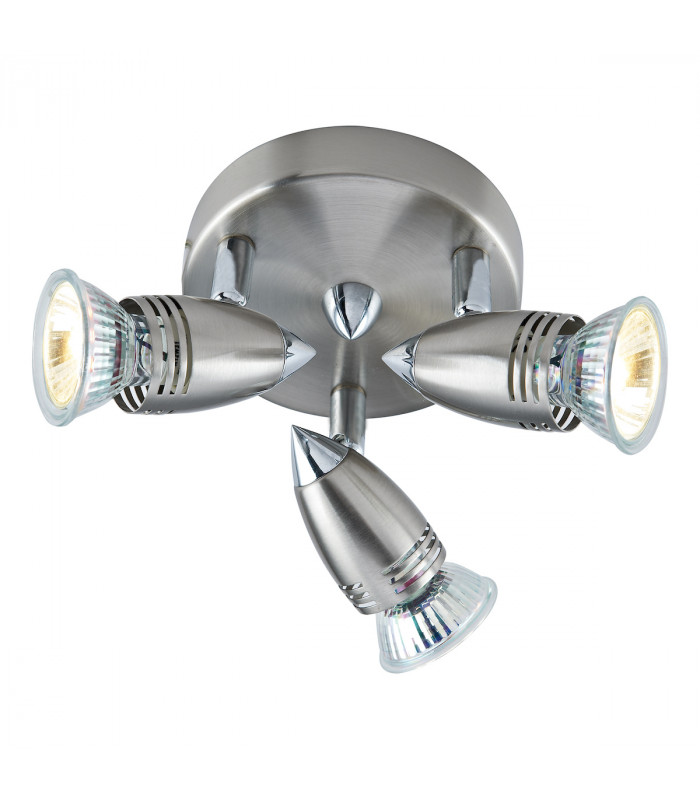 3 Light Compact Spotlight Cluster Plate Satin Chrome-1