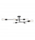 Multi Arm 6 Light Flush Matt Black-1